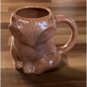 Threshold Stoneware 3D Fox Figural Brown Ceramic Coffee Mug Cup